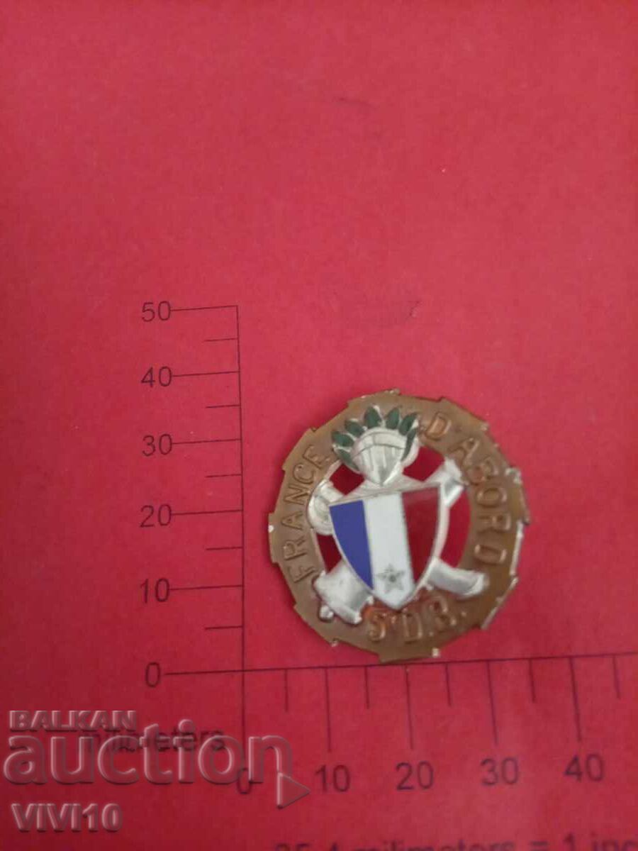 Antique French Badge, Enamel