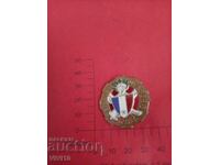 Antique French Badge, Enamel