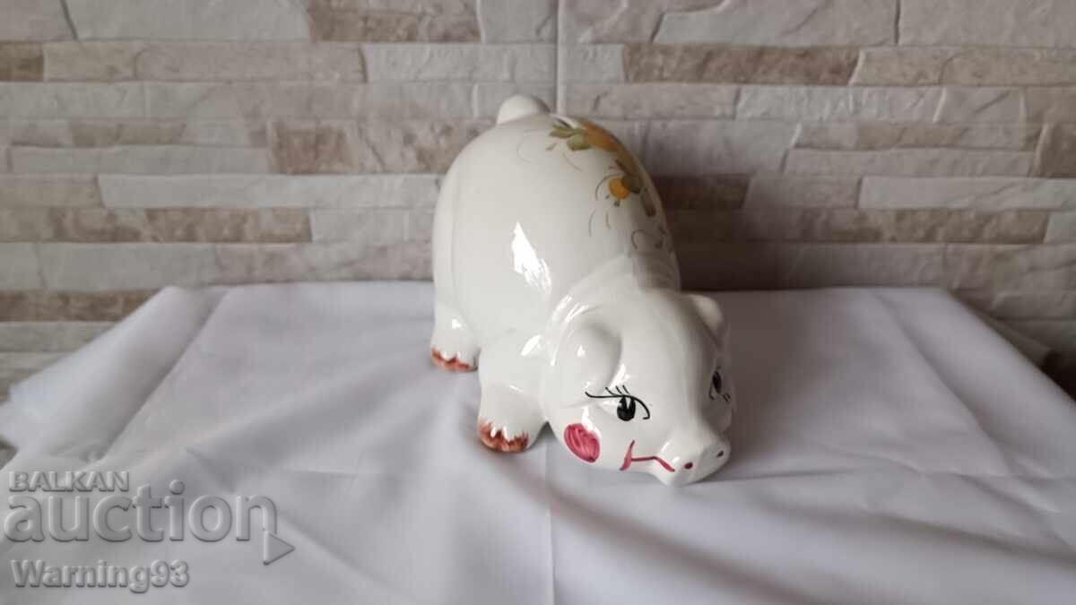 Old porcelain piggy bank - Pig - 5 Old porcelain piggy bank - Pig - 5