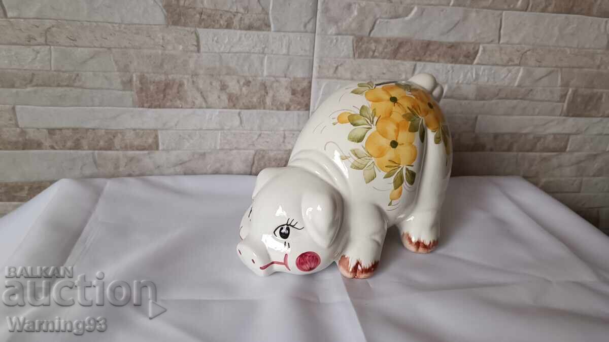 Old porcelain piggy bank - Pig - 6 Old porcelain piggy bank - Pig - 6