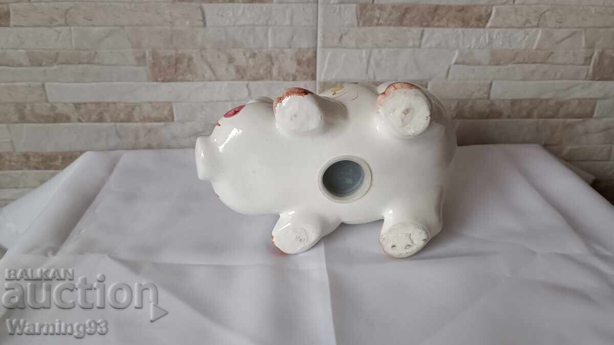 Old porcelain piggy bank - Pig - 7 Old porcelain piggy bank - Pig - 7