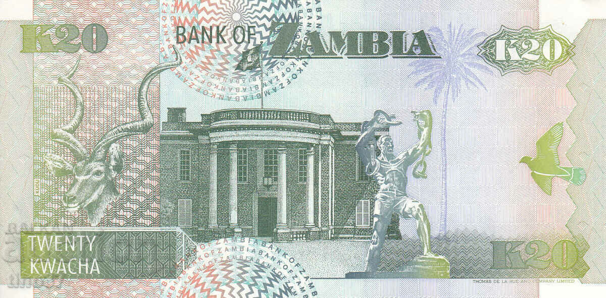 Auction  tino37- ZAMBIA - 20 KWACHA - 1992 - UNC