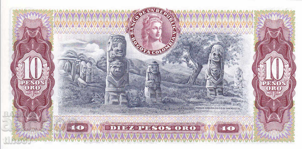 Licitație tino37- COLOMBIA - 10 PESOS ORO - 1980 - UNC