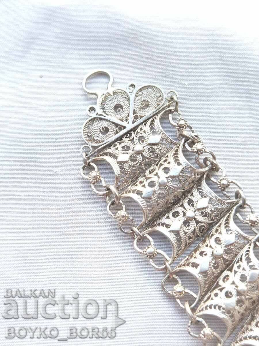 Αντίκα Παλαιό Ασημένιο Τσαρικό Φιλιγκράν Βραχιόλι 1930s με τιμή 149.00 BGN | € 76.18 Αντίκα Παλαιό Ασημένιο Τσαρικό Φιλιγκράν Βραχιόλι 1930s με τιμή 149.00 BGN | € 76.18