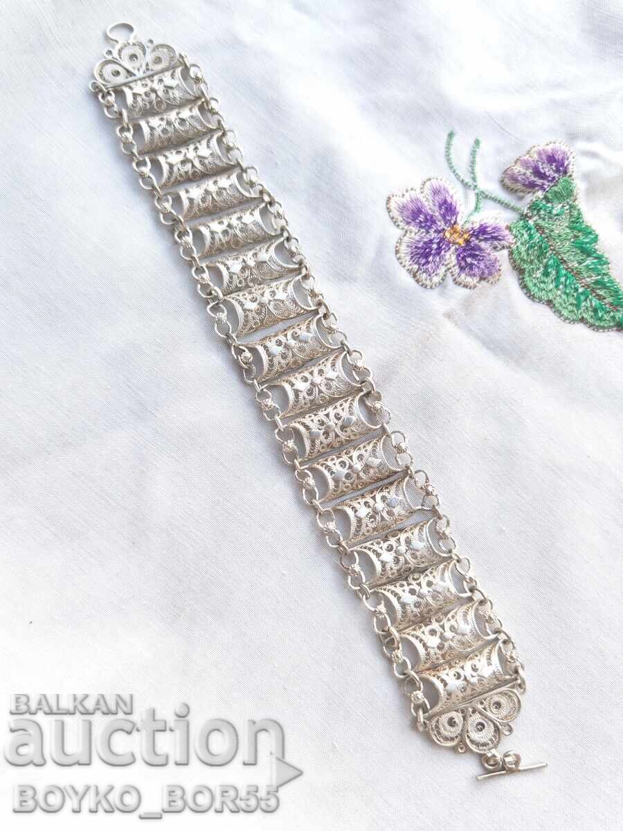 Αντίκα Παλαιό Ασημένιο Τσαρικό Φιλιγκράν Βραχιόλι 1930s - 6 Αντίκα Παλαιό Ασημένιο Τσαρικό Φιλιγκράν Βραχιόλι 1930s - 6