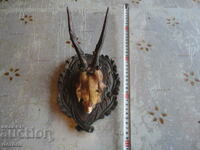 Trofeu de vânătoare unic sculptură în lemn 1927