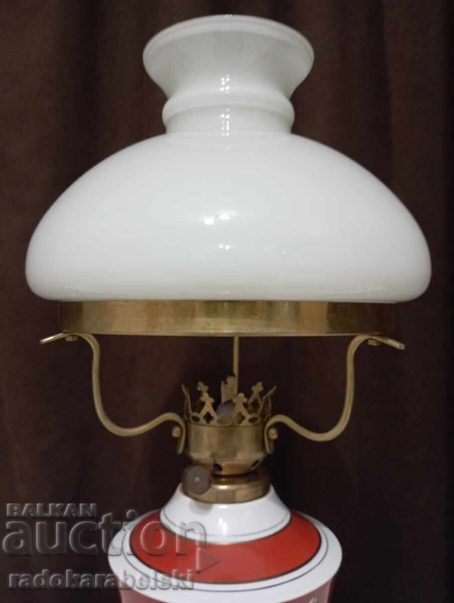 Auction  Antique porcelain gas - gas lamp - WALLENDORF