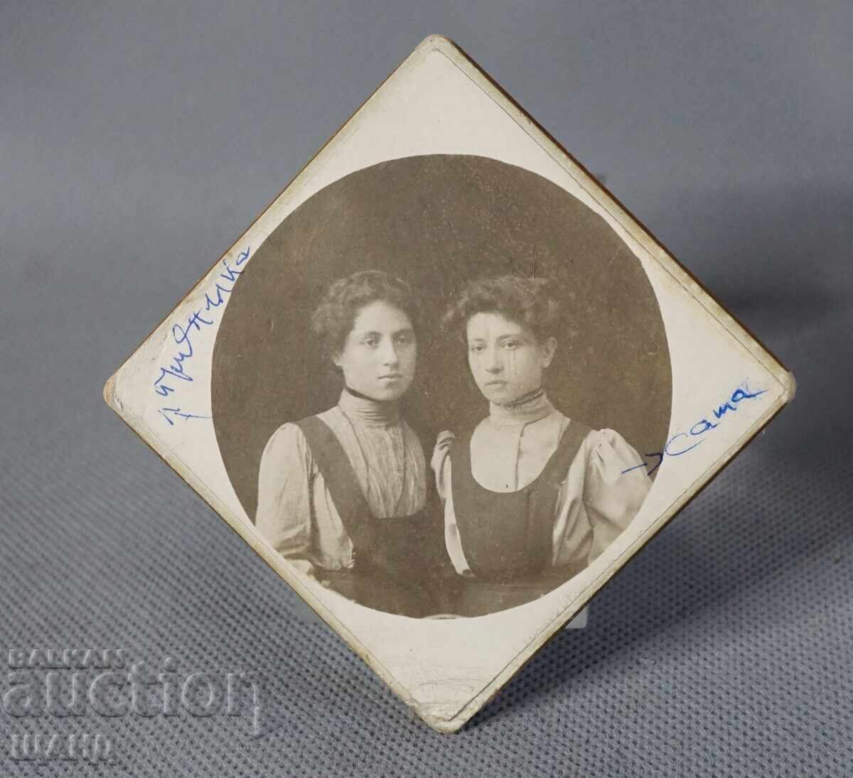 1906 Φωτογραφία σκληρού χαρτονιού γυναίκες φωτογραφία Βλαντίκοφ Σόφια