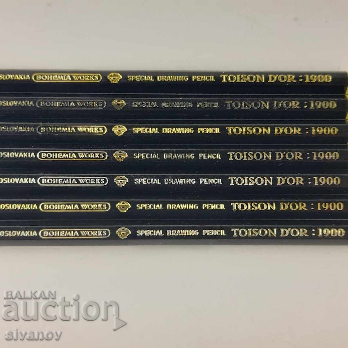Licitație Lot de 7 creioane BOHEMIA WORKS TOISON D'OR 1900 #5838 Licitație Lot de 7 creioane BOHEMIA WORKS TOISON D'OR 1900 #5838