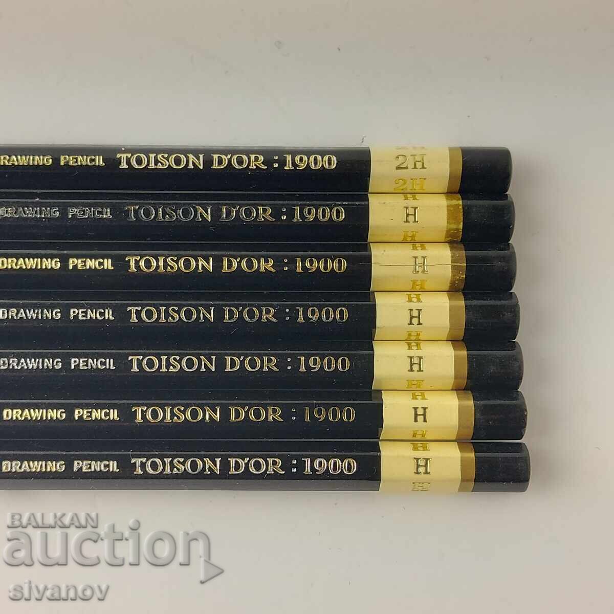 Livrarea Lot de 7 creioane BOHEMIA WORKS TOISON D'OR 1900 #5838 Livrarea Lot de 7 creioane BOHEMIA WORKS TOISON D'OR 1900 #5838