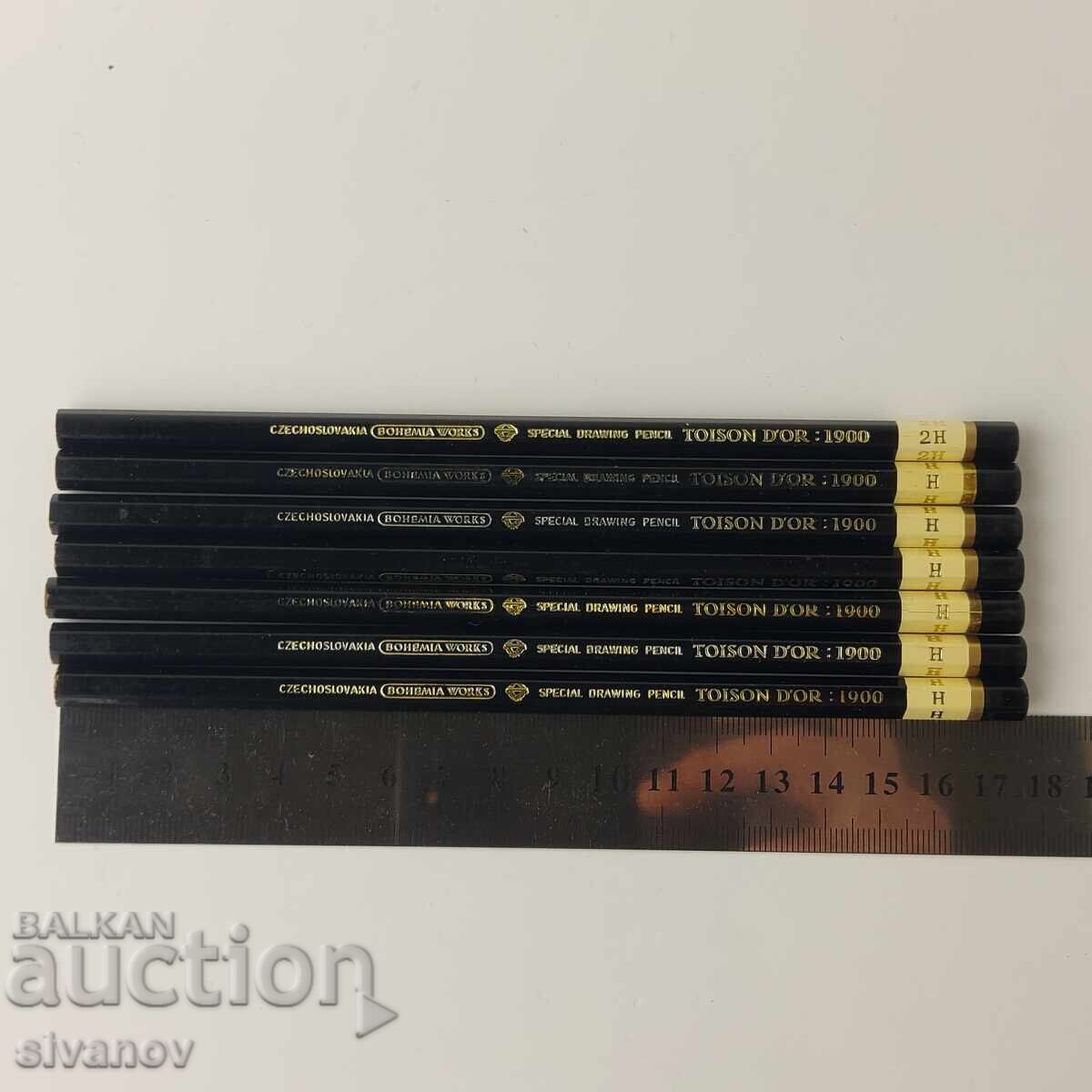 Lot de 7 creioane BOHEMIA WORKS TOISON D'OR 1900 #5838 - 7 Lot de 7 creioane BOHEMIA WORKS TOISON D'OR 1900 #5838 - 7