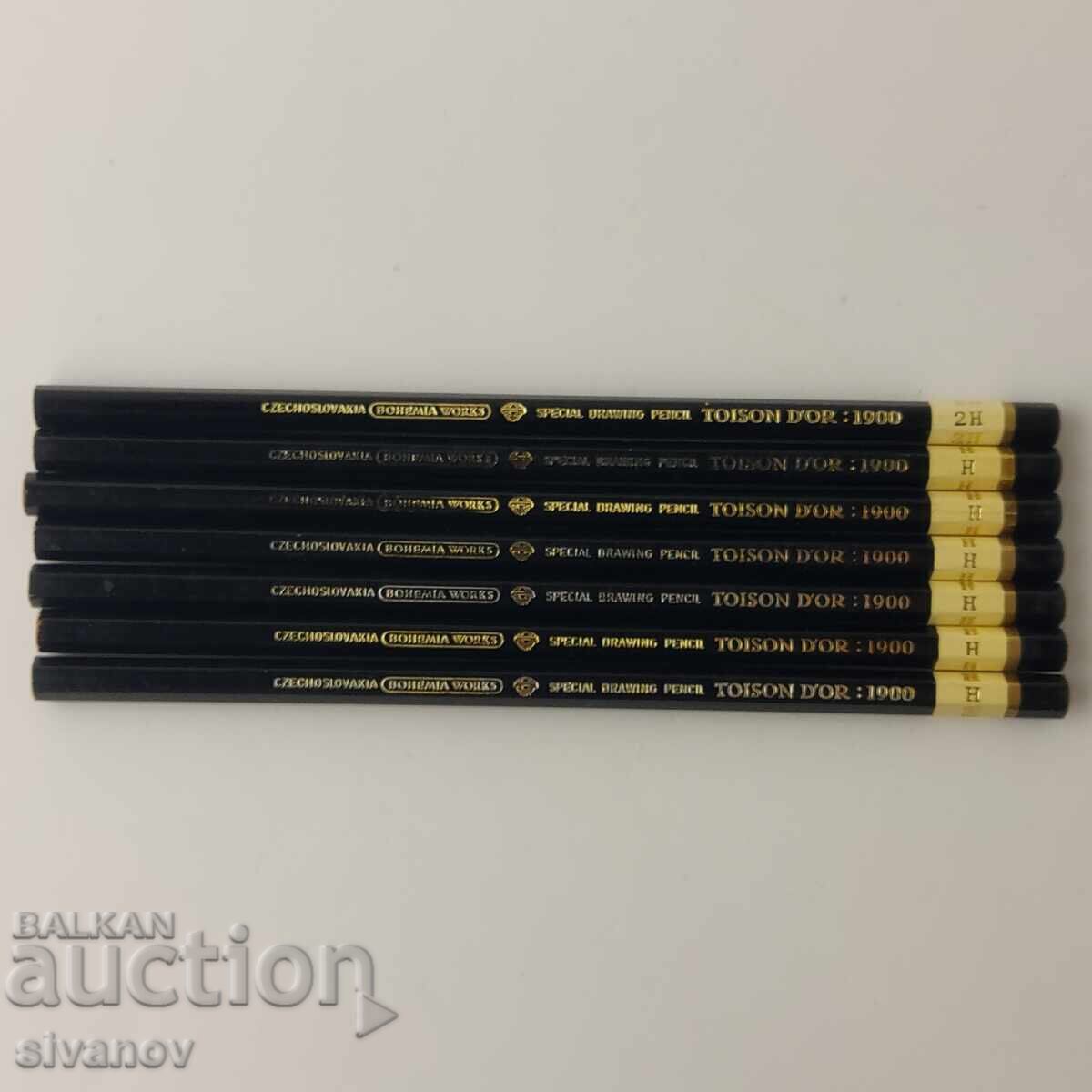 Lot de 7 creioane BOHEMIA WORKS TOISON D'OR 1900 #5838 Lot de 7 creioane BOHEMIA WORKS TOISON D'OR 1900 #5838