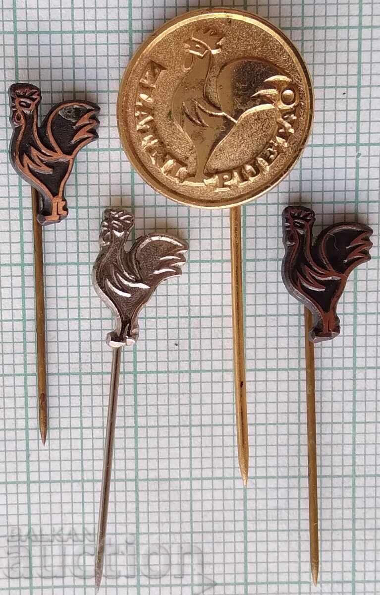 19067 Значка - Златен петел - ЛОТ 4бр