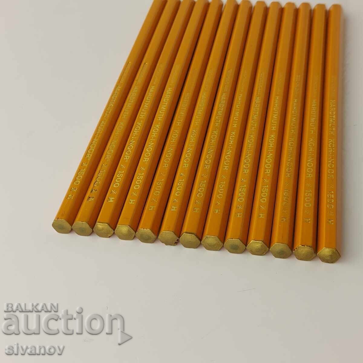 Lot of 13 HARDTMUTH KOH-I-NOOR 1500 H pencils #5841 - 5