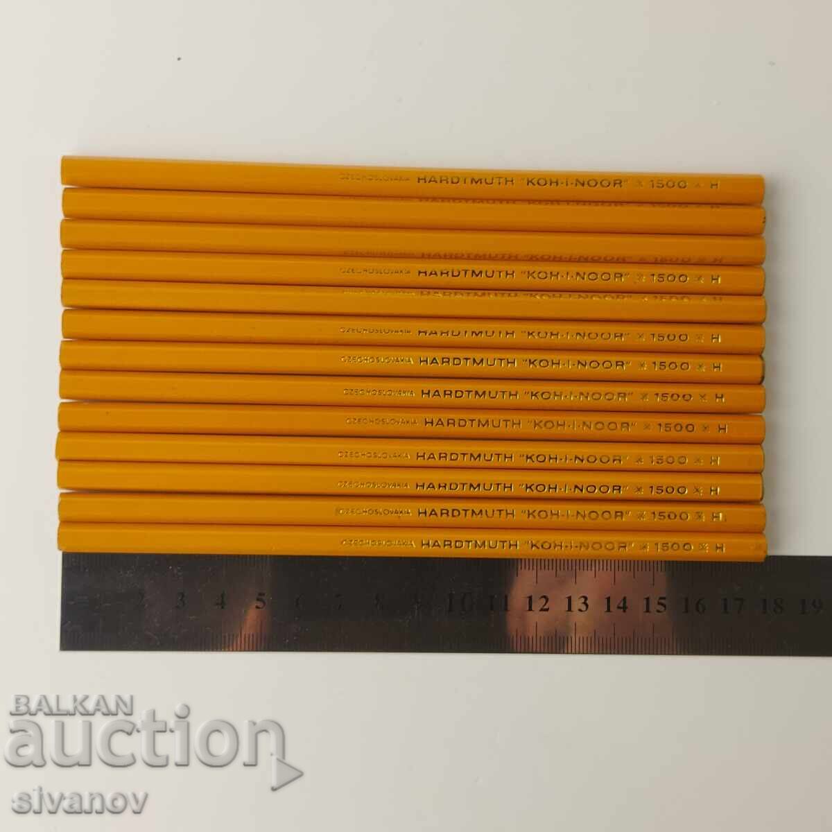 Lot of 13 HARDTMUTH KOH-I-NOOR 1500 H pencils #5841 - 7