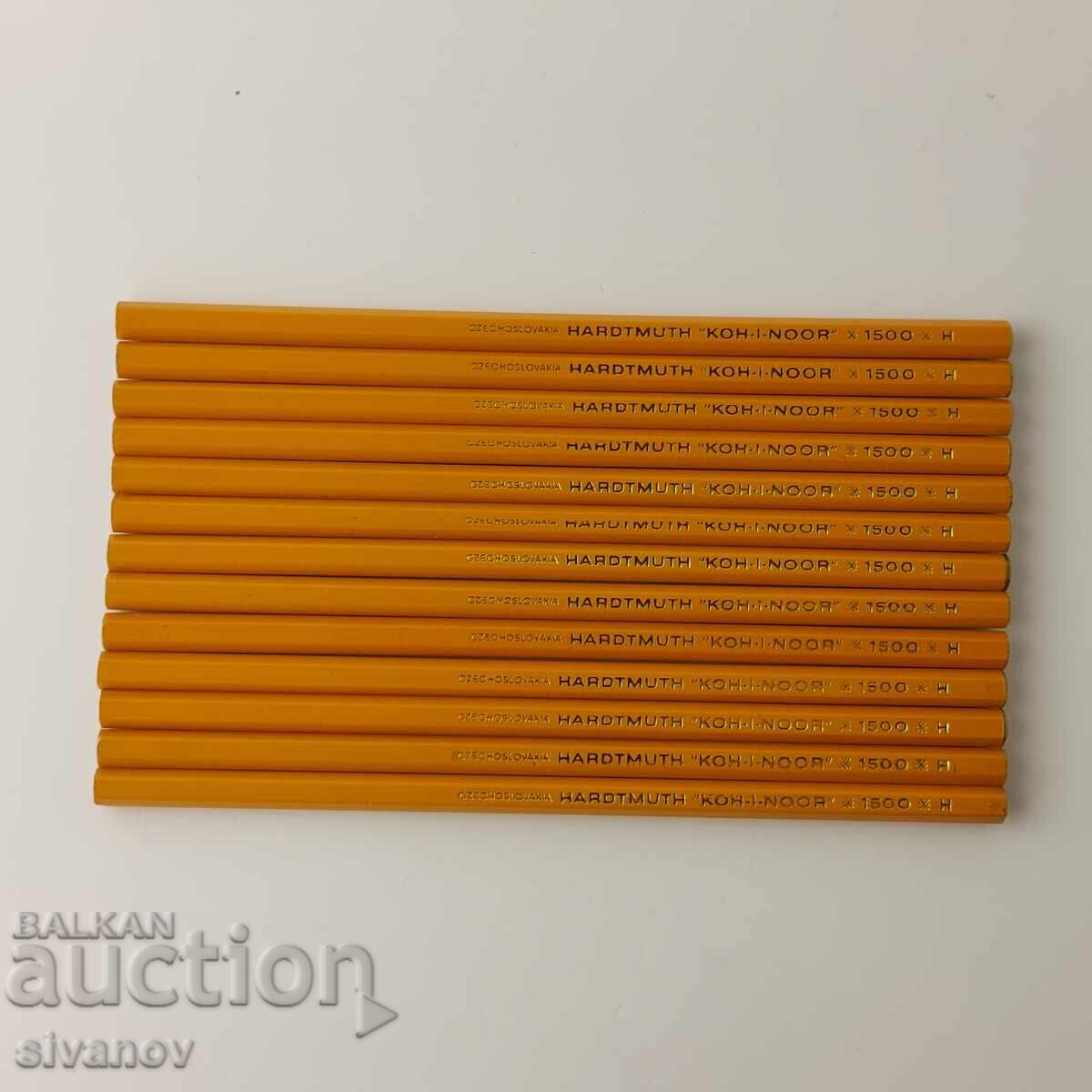 Lot of 13 HARDTMUTH KOH-I-NOOR 1500 H pencils #5841
