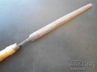 Fierăstrău vechi de tâmplărie, semirotund, cu marcaj