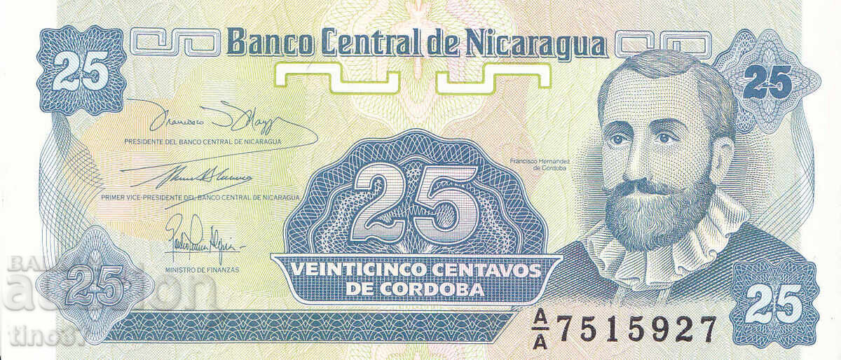 tino37- NICARAGUA - 25 CENTAVOS - 1991 - UNC with price 1.20 BGN | € 0.61