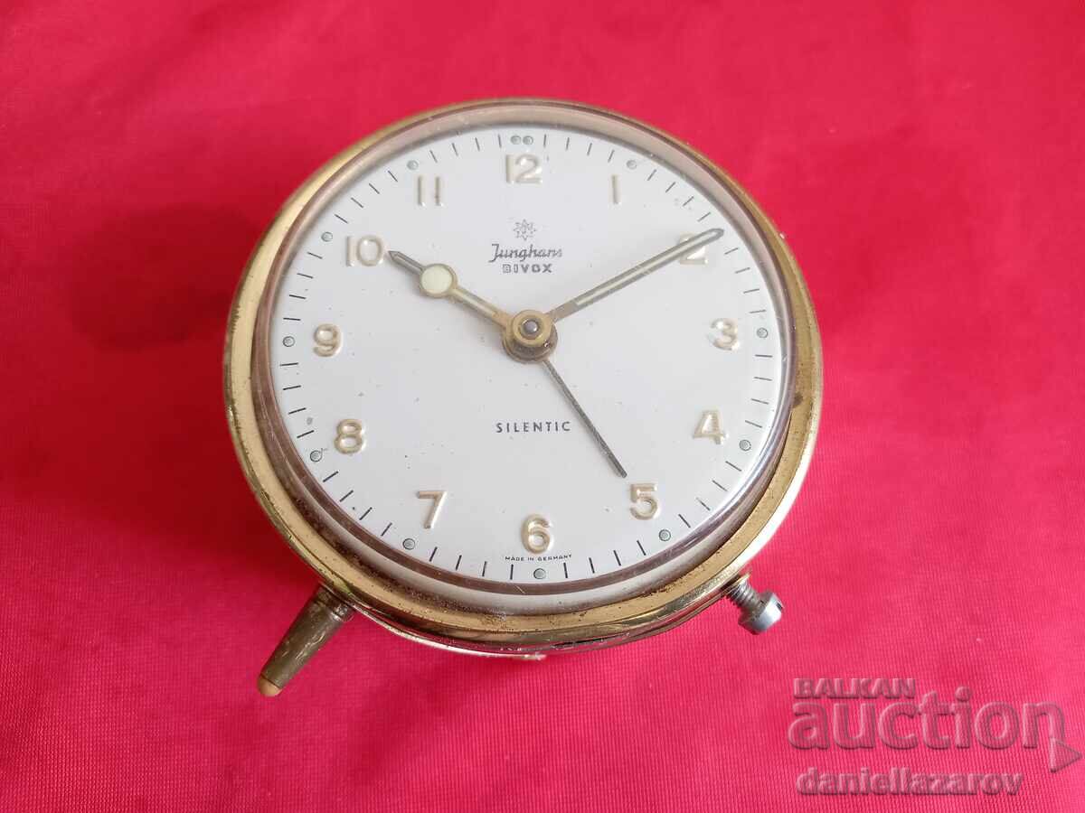 Vintage Clock, Alarm Clock JUNGHANS, Junghans Bivox Silentic - 6