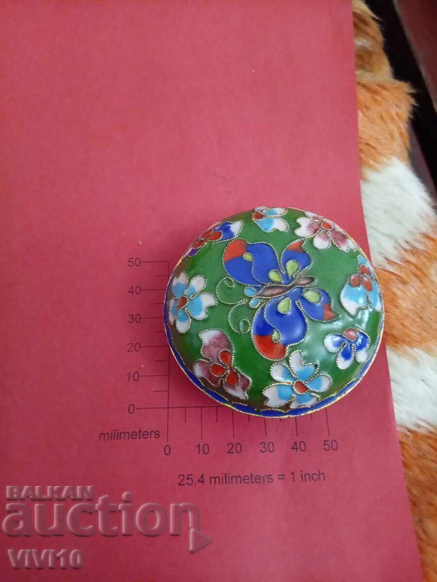 Cutie de bijuterii antic, bronz, aurire