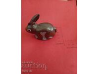 Antique Rabbit Figure, Enamel