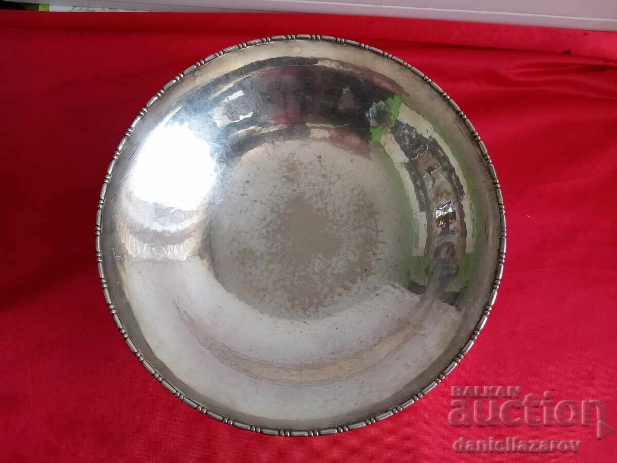 Licitație Vas de fructe argintat 1928. Nichel/Argint, probă înaltă