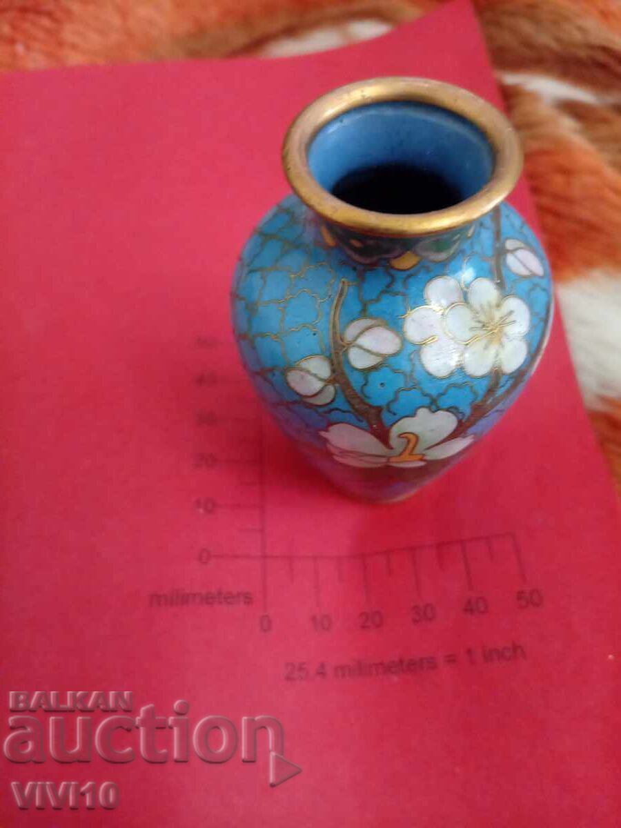 Vază veche email, cloisonné