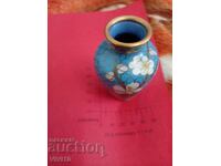 Antique enameled vase, cloisonné