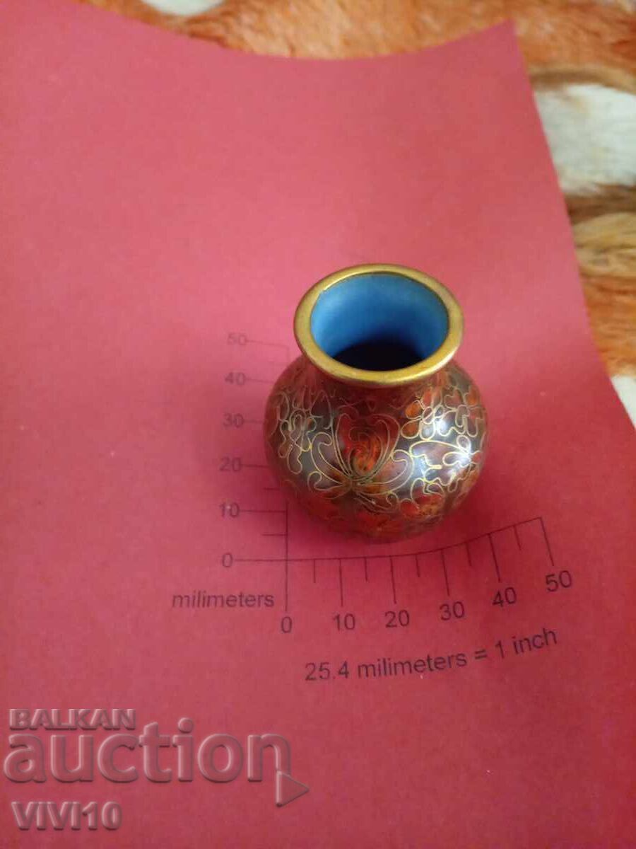 Vază veche email, cloisonné Vază veche email, cloisonné