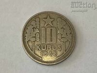 Δημοκρατία της Τουρκίας 10 κουρούς 1938