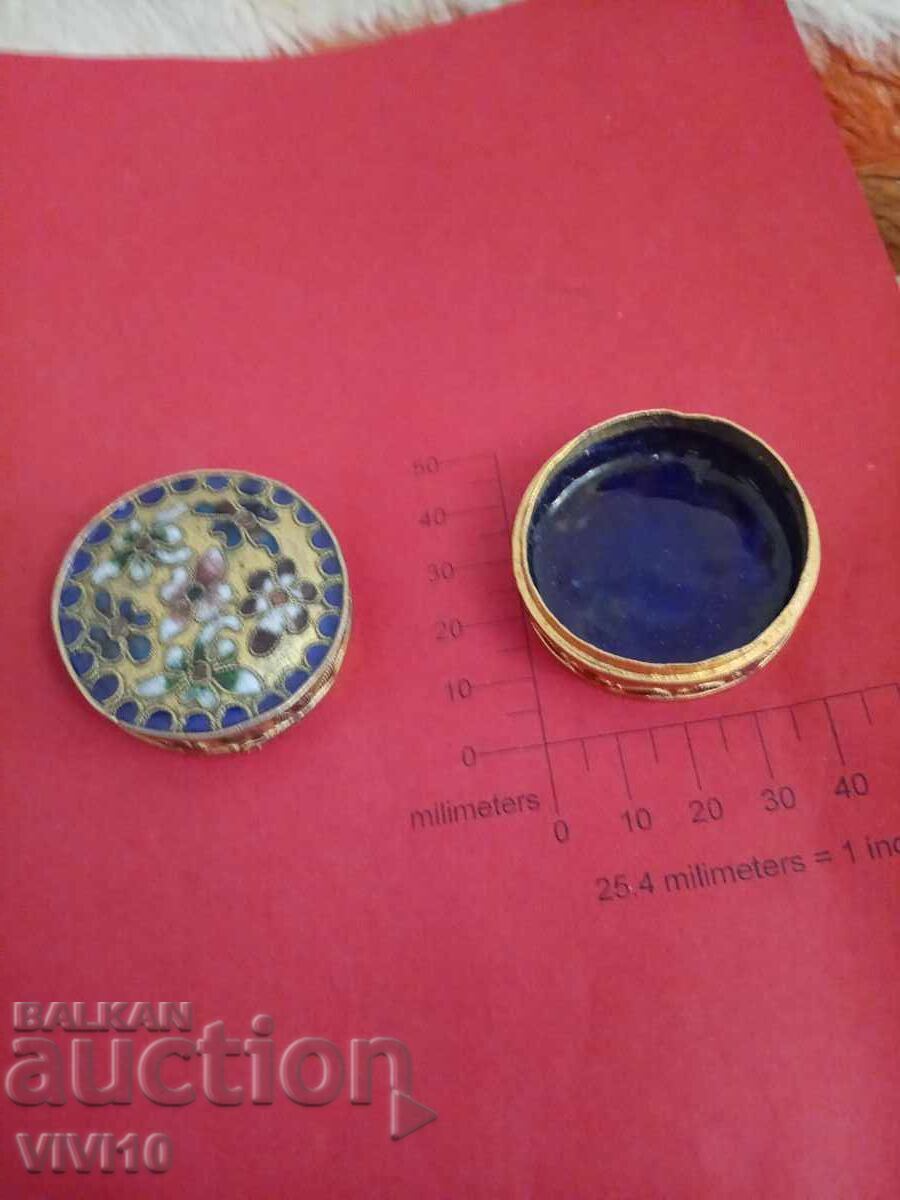 Licitație Cutie veche de bijuterii, email, cloisonné