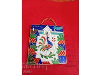 Plăcuță publicitară superbă Gzhel