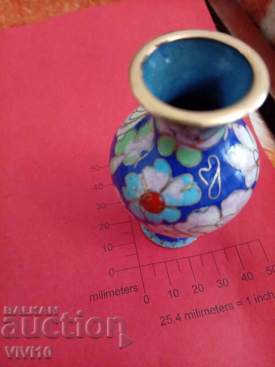 Antique enameled vase, cloisonné Antique enameled vase, cloisonné