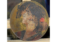 Old oil painting portrait