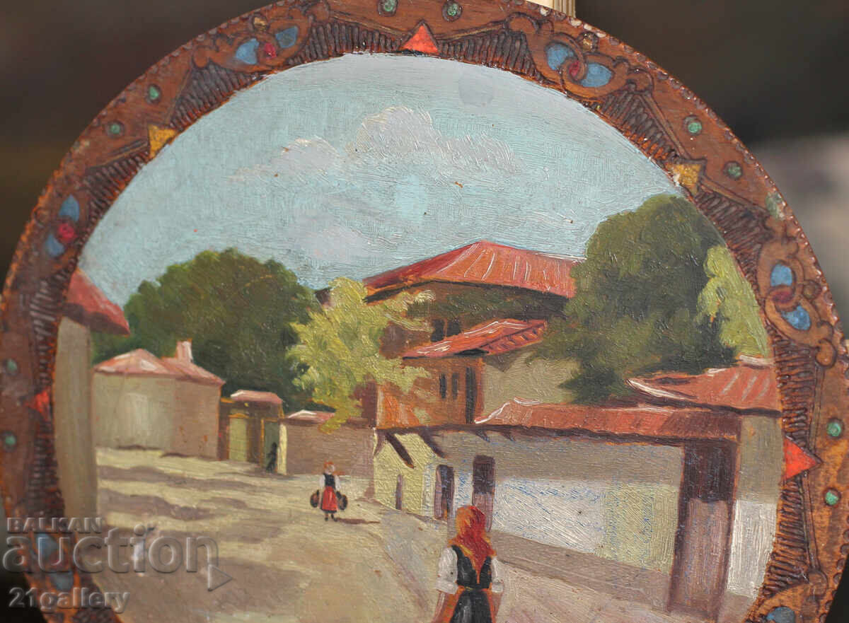 Παλιός ελαιογραφία αγροτικό τοπίο - 5