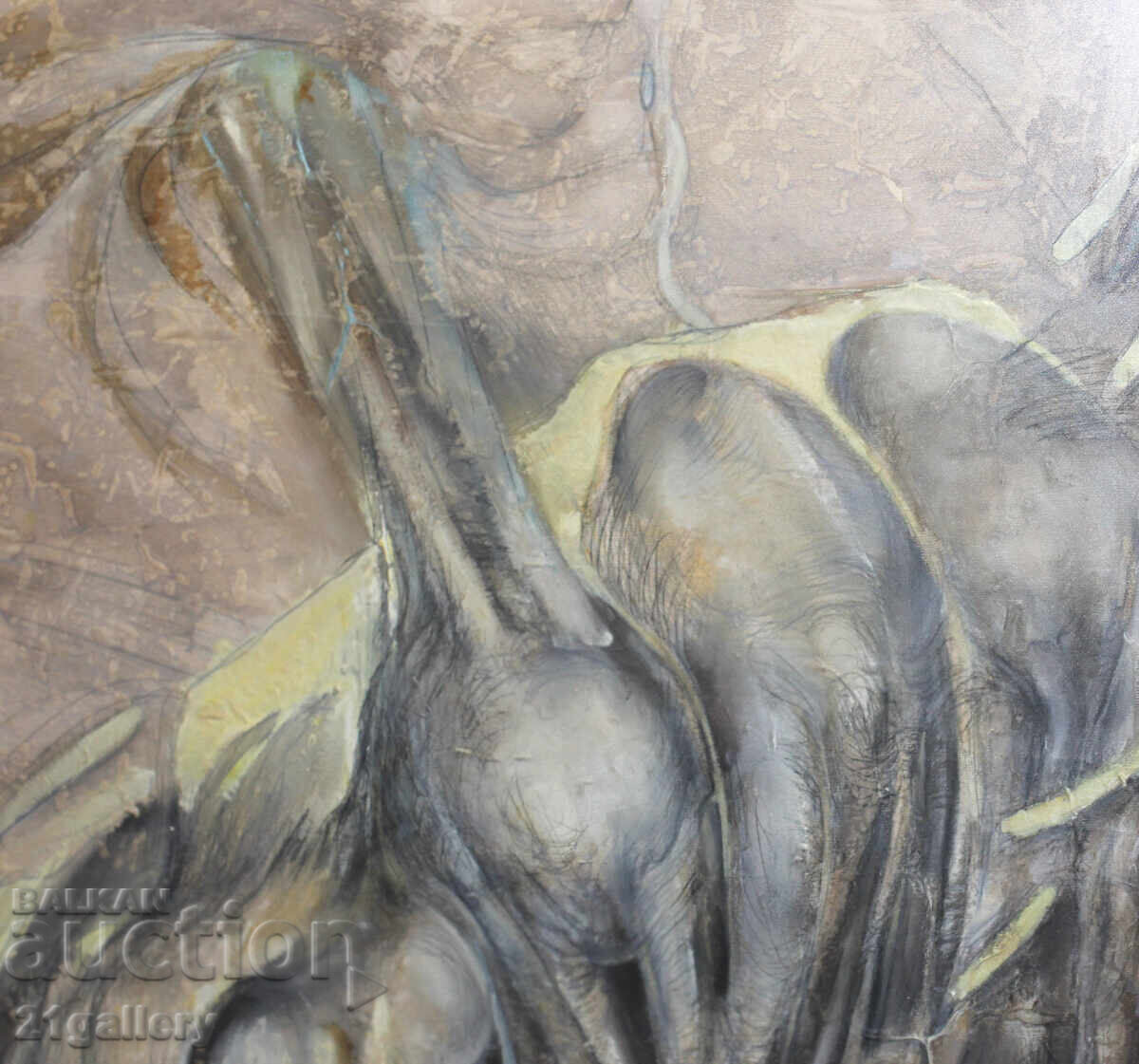 Доставка на Абстрактна картина, смесени техники / колаж