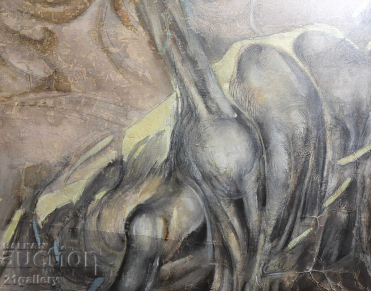 Абстрактна картина, смесени техники / колаж - 6