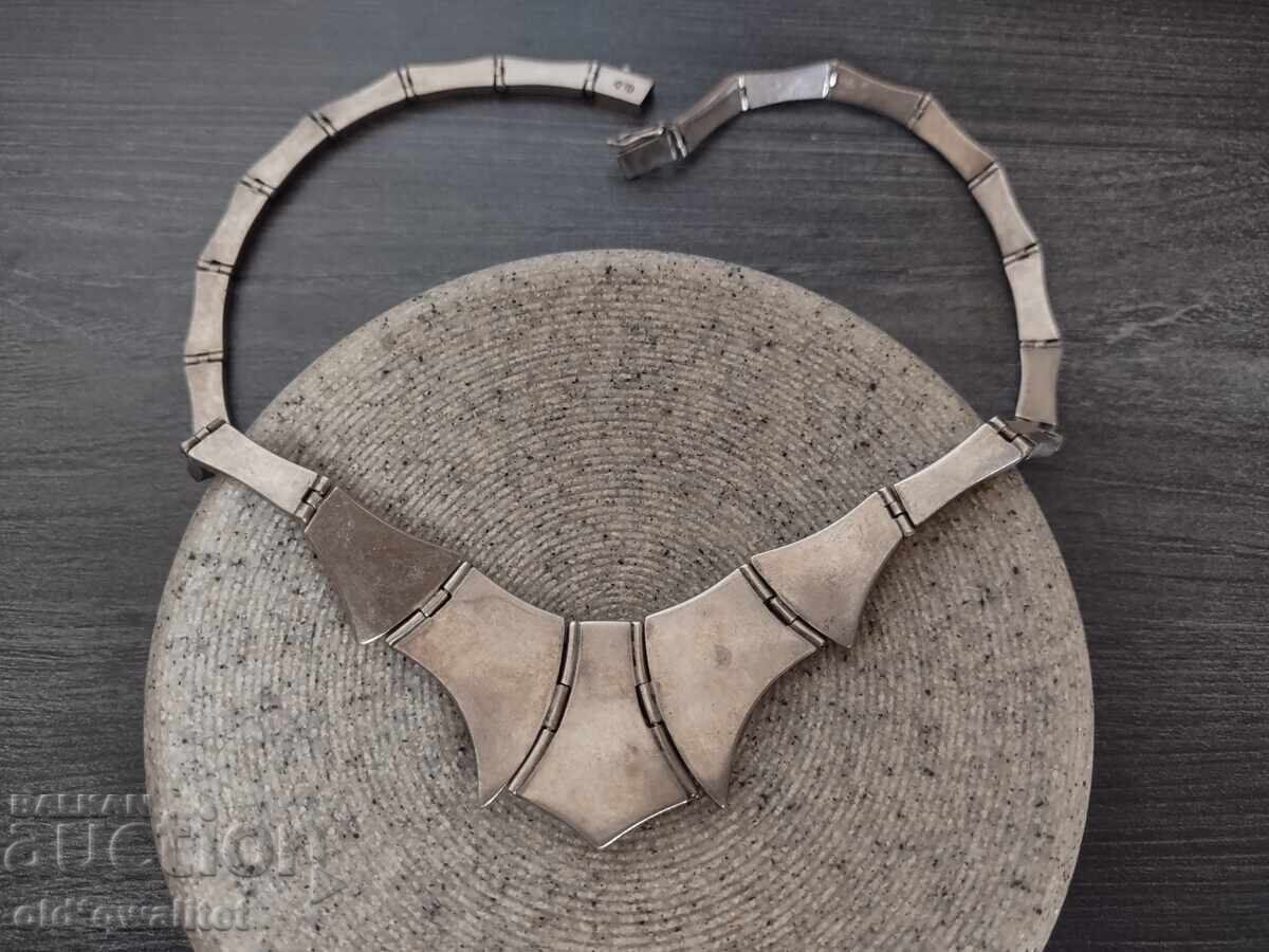 Colier vechi elegant din argint cu Lapis Lazuli - 5 Colier vechi elegant din argint cu Lapis Lazuli - 5