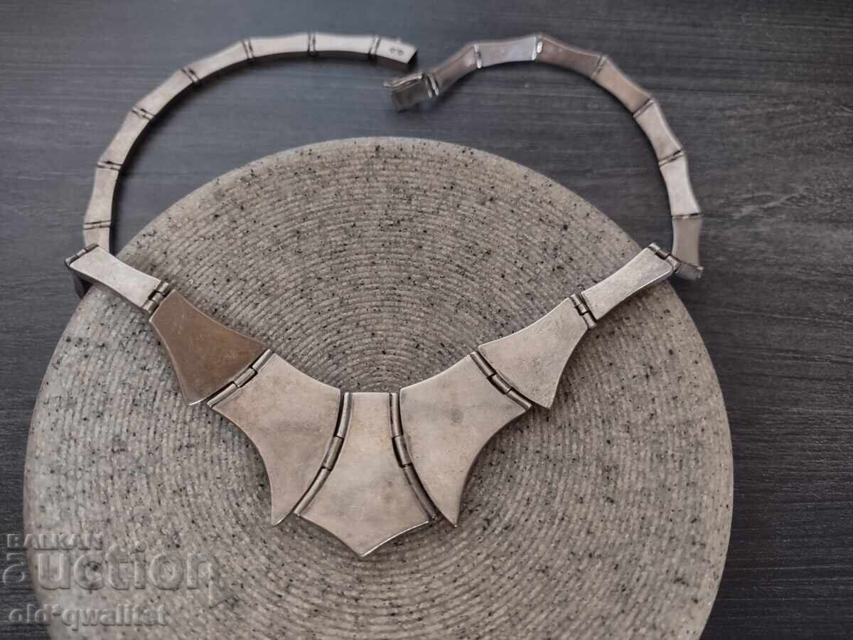 Colier vechi elegant din argint cu Lapis Lazuli - 6 Colier vechi elegant din argint cu Lapis Lazuli - 6