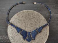 Colier vechi elegant din argint cu Lapis Lazuli