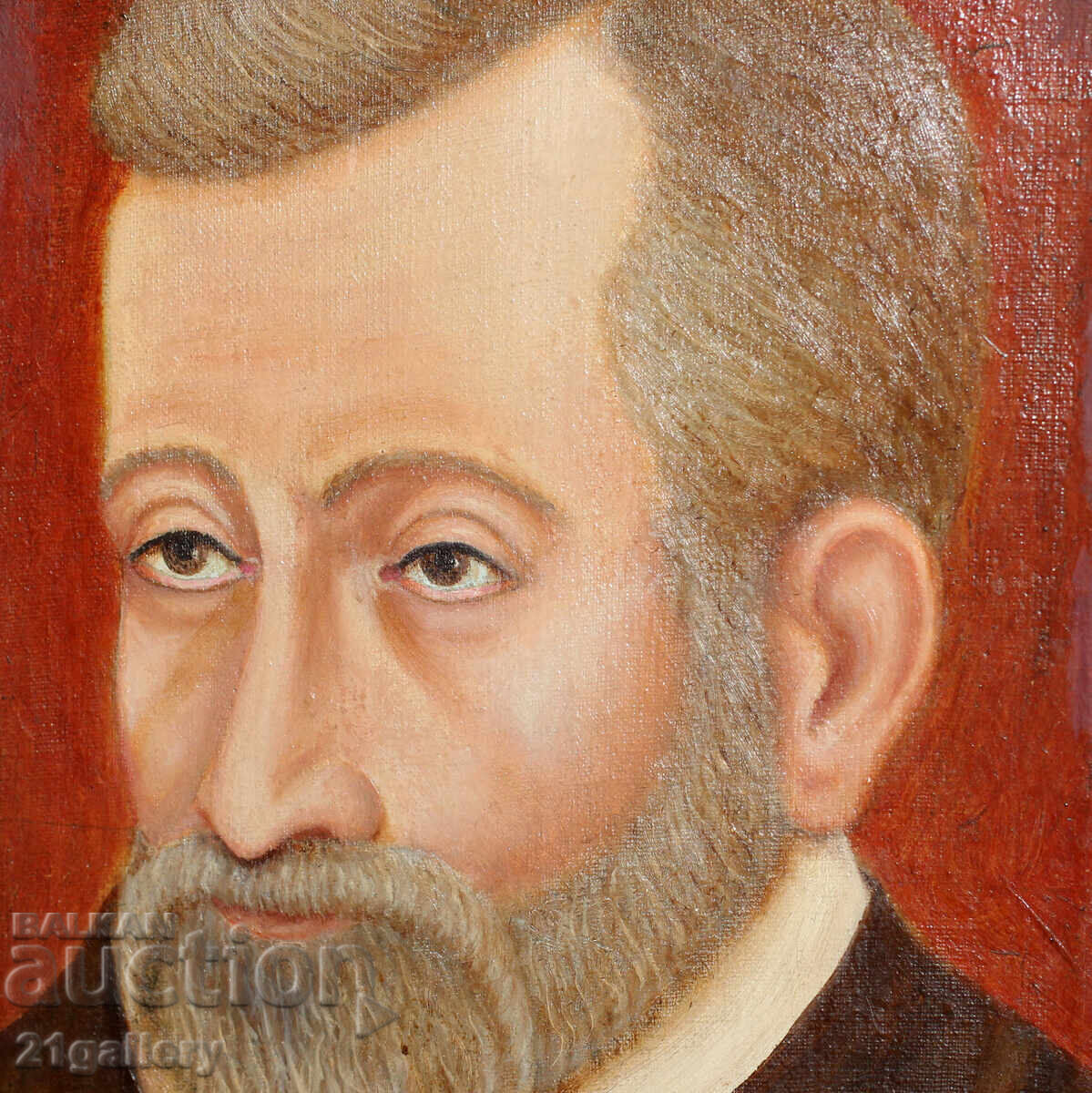 Παράδοση Παλιός ελαιογραφικός πίνακας πορτρέτο υπογεγραμμένος