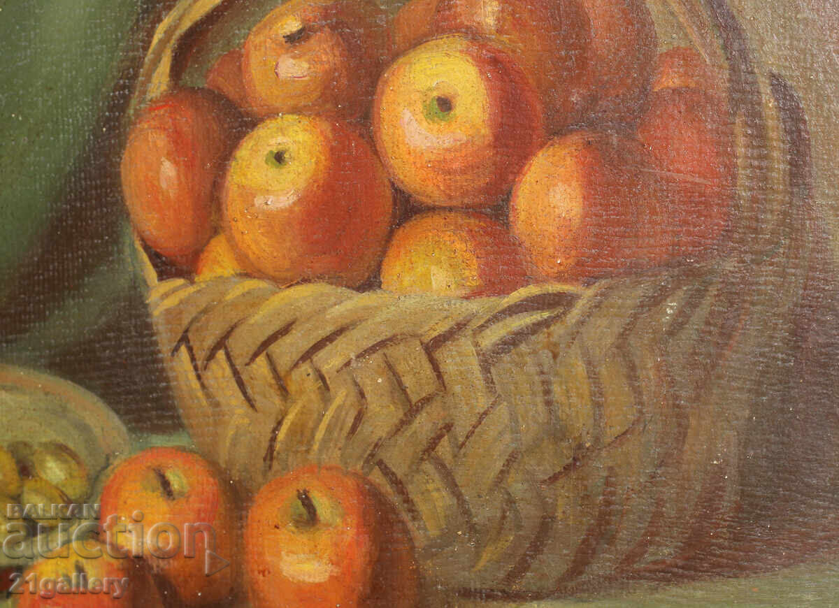 Παλιός ελαιογραφία, νεκρή φύση με φρούτα - 6 Παλιός ελαιογραφία, νεκρή φύση με φρούτα - 6