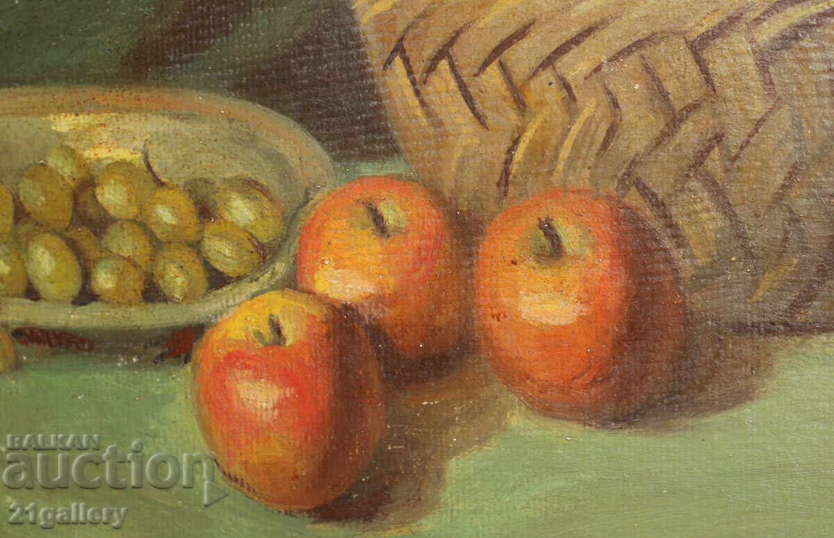 Παλιός ελαιογραφία, νεκρή φύση με φρούτα - 7 Παλιός ελαιογραφία, νεκρή φύση με φρούτα - 7