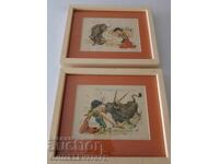 Две картинки корида матадор