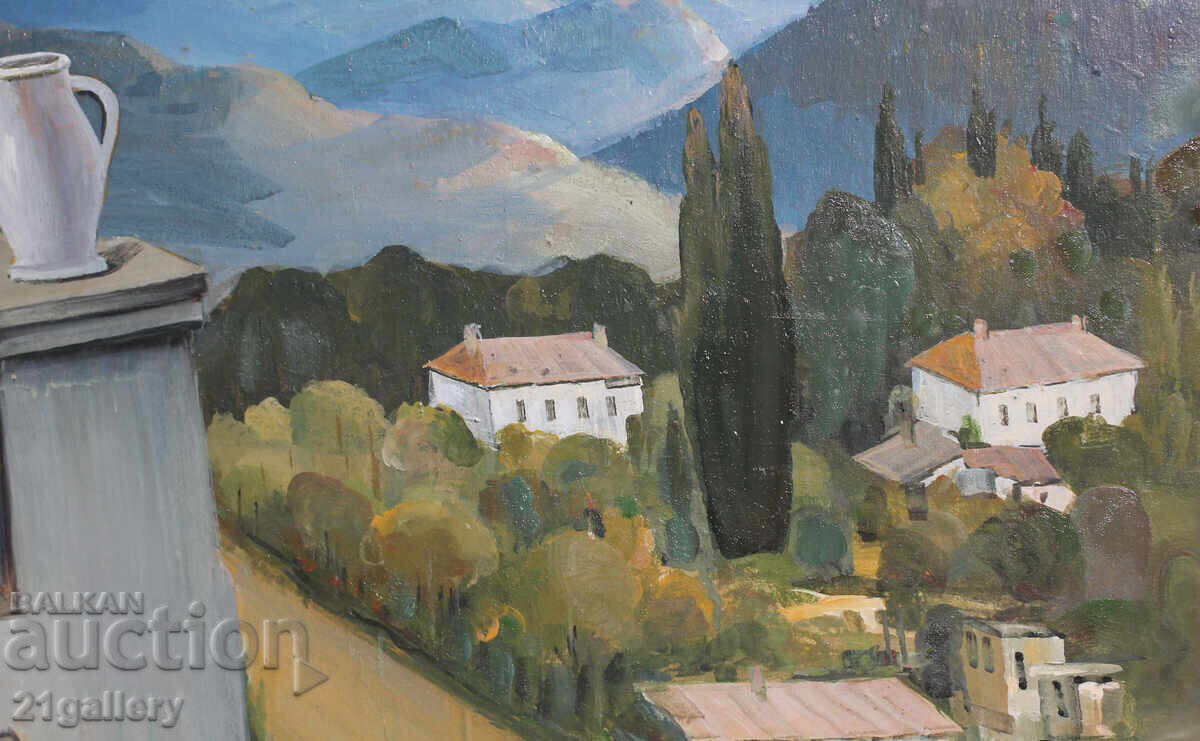 Pictură în ulei peisaj, 1969, semnată - 7