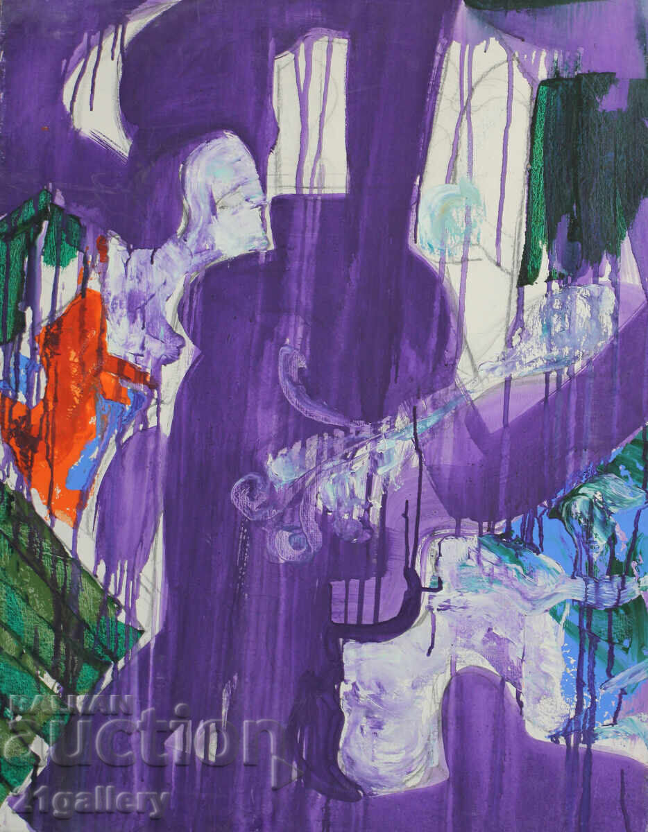 Contemporary painting Abstract figurative composition