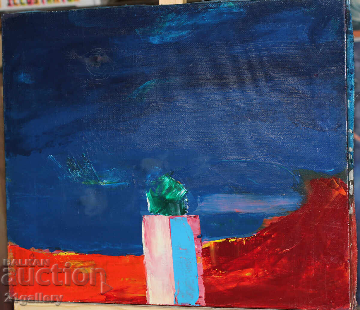 Auction  Oil painting Abstract landscape