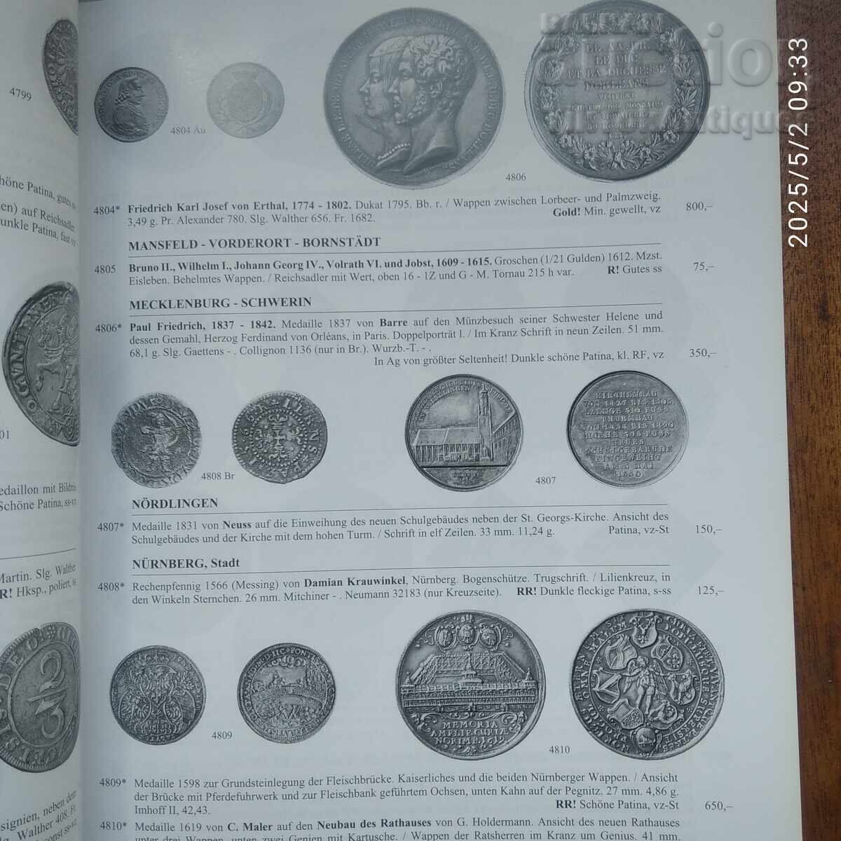 Licitație numismatică cu piese de colecție de la Gorny & Mosch cu preț 80.00 BGN | € 40.90
