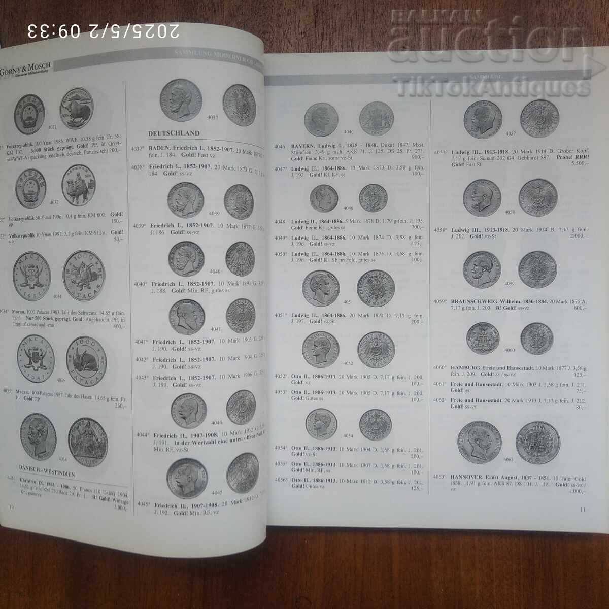Livrarea Licitație numismatică cu piese de colecție de la Gorny & Mosch