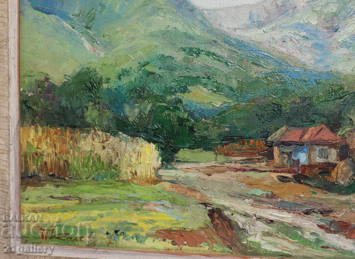 Delivery of Petar Kolev (1921 - 1987) landscape oil paints 1957